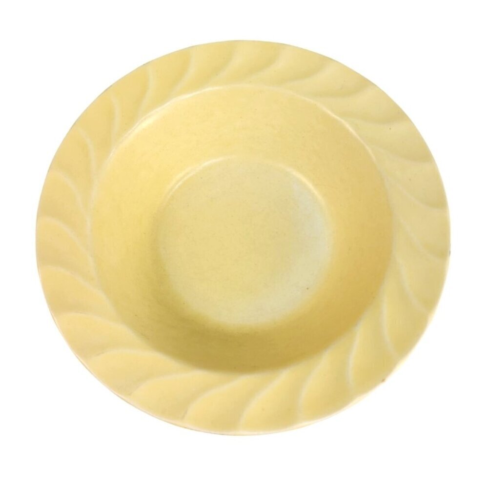 Metlox 9" Yellow Swirl Serving Bowl, Poppy Trail. Vernon Matte Yorkshire